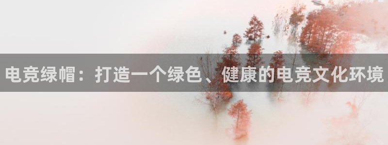 南宫电竞平台：电竞绿帽：打造一个绿色、健康的电竞文化环境