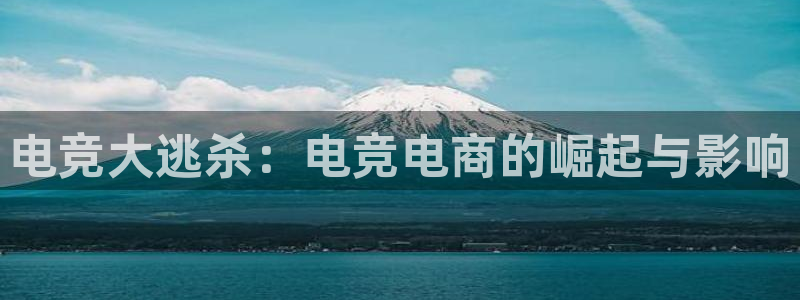 南宫电竞app：电竞大逃杀：电竞电商的崛起与影响