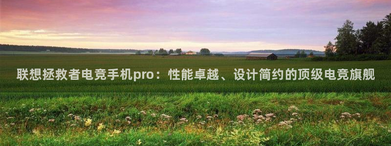 南宫电竞：联想拯救者电竞手机pro：性能卓越、设计简约的顶级电竞旗舰